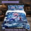 Personalized 3Pcs Bedding SetAlex Warren Custom Text Duvet Cover Pillowcase Set Bedroom Gift