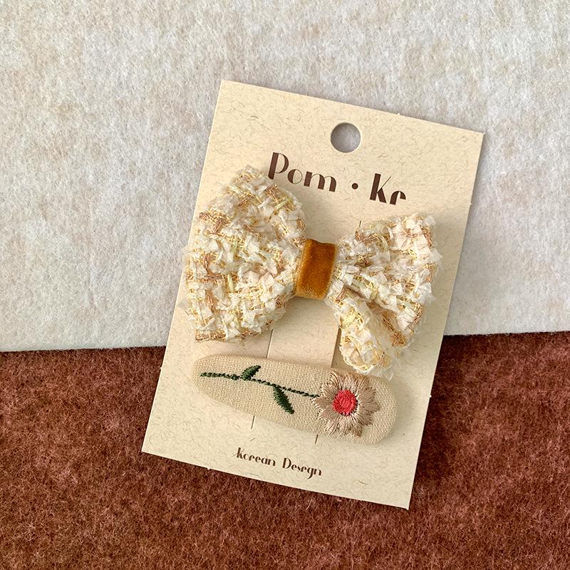 Polka Dot Blue Bow Hair Clip - Versatile Korean Style Baby Accessory