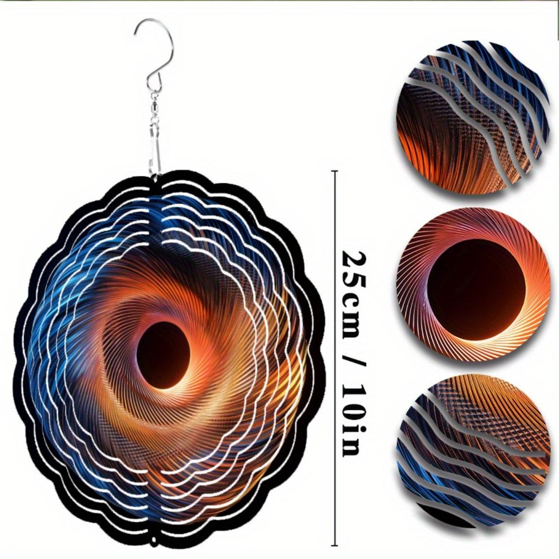 

Металлический флюгер, вращающийся на 360 градусов, для уличного декора, яркий дизайн «Звездное небо» в синих и оранжевых тонах, идеальный подарок для сада, патио, балкона, на все сезоны 01A