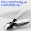 Large Opening Extended Diagonal Blade Anti-Splash Thick & Curved Toenail Clippers Ergonomic Grip for Precise Cutting, Durable