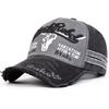 Retro bestickte Kuhkopf gewaschene Baseballkappe für Männer und Frauen, Retro-Design, verstellbarer Sonnenhut, atmungsaktiv und kühl