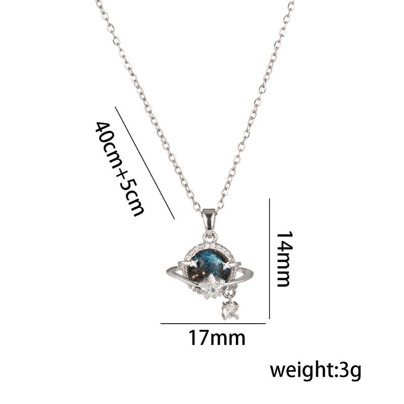 Specially for titanium steel planet starry sky non-fading necklace women's fashion personality versatile high-end sense collarbone chain jewelry
