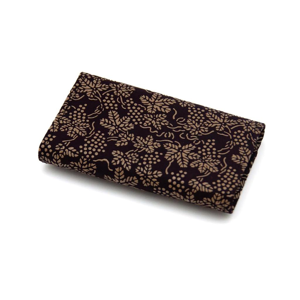 Inden Key Case Purple with White Grape [Inden-ya] C, Deerskin, Lacquer, Pattern, 4704-16-120