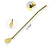 1Pc Reusable Long Straw Spoon Multicolor Stainless Steel Straws Scoop Bar Cocktail Coffee Stirring Drinking Spoon