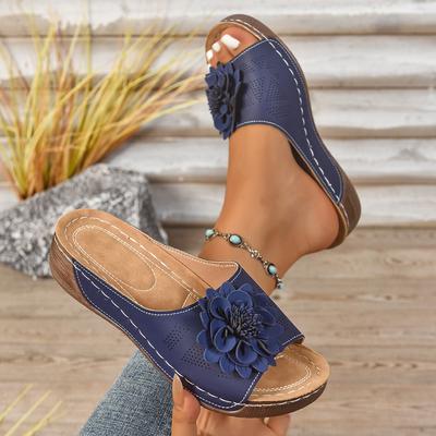 Women Slippers Slip On Anti-slip Fashion Sandals Elegant Platform Slippers Comfortable Casual Wedges Shoes Women Slides Women