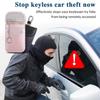 Fashion RFID Blocking Car Keys Case Anti-Theft Leather Key Protector Card Holder for Privacy Protection