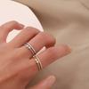 Heart Rings for Women Opening Double Layer Heart Finger Ring Men Wedding Engagement Jewelry Accessories Couple Gift