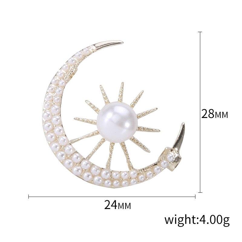 Blucome Spilla per collare per abbigliamento semplice per abito semplice con perla creativa in stile coreano