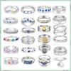 Daisy Sparkling Crown Ring Colorful Star Moon Butterfly Evil Eyes for Women Original Rings Classic Wedding Jewelry
