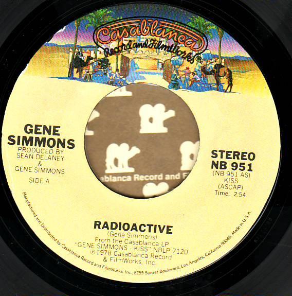 

7inch Record GENE SIMMONS - Radioactive NB951 Casablanca 1978 US Rock Used