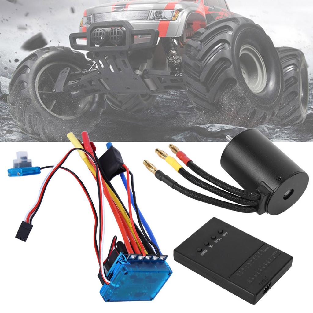 3650 Motor 3100KvBrushless ESC Program Card Set for 1 10 RC Car Replacement Part(120A )