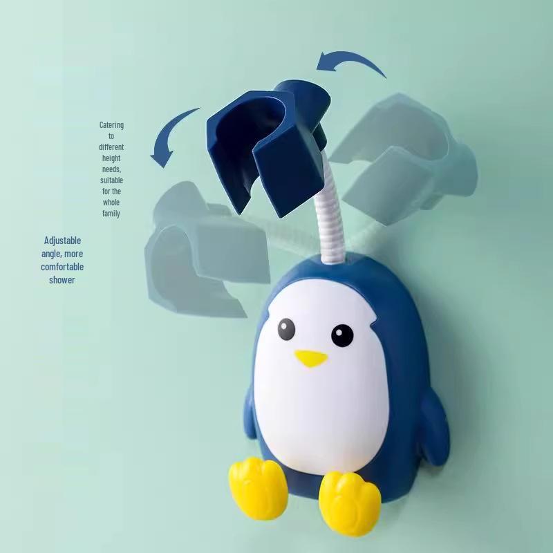 Universal Punch-Free Adjustable Cartoon Shower Head Holder for Children