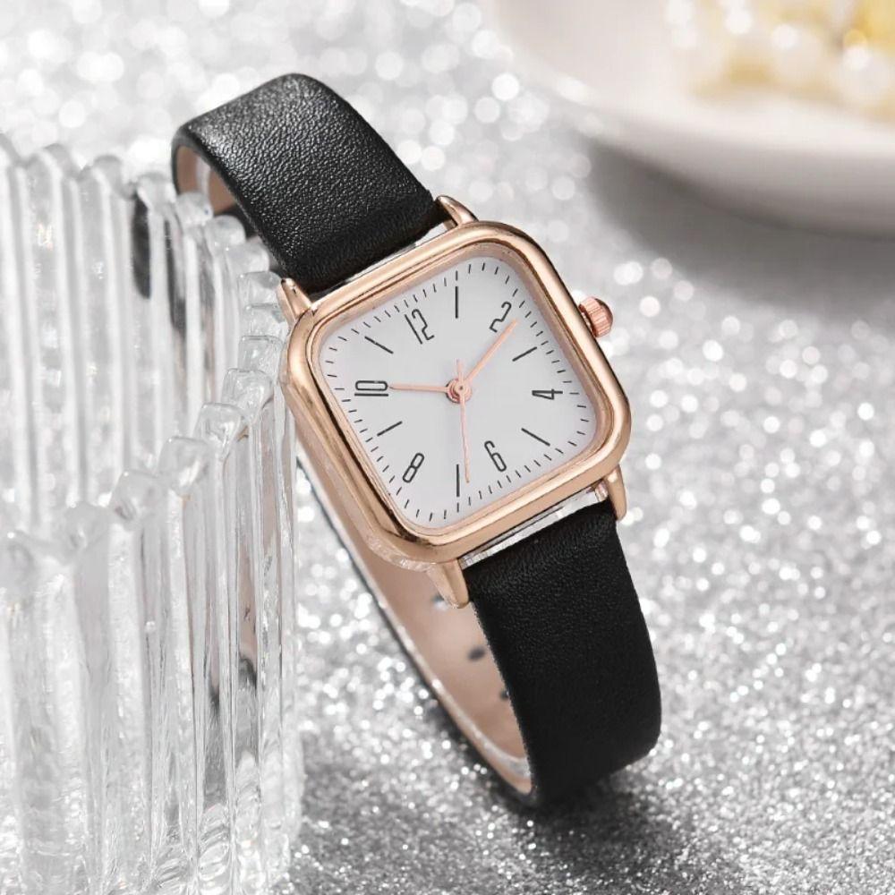 Casual Leather Strap Quartz Wristwatches Simplicity Square Quartz Watch Women's Watch  Women Gift