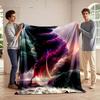 "Colorful Surreal Cloud Spiral Design Blanket. Flannel Blanket for Bedroom, Living Room, Sofa, and Nap Sofas."