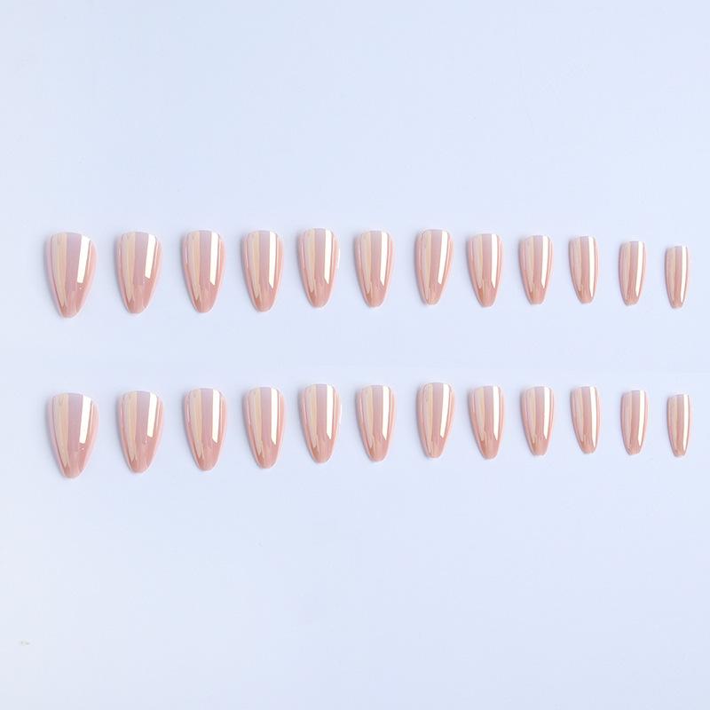 Aurora Mermaid Almond-Shaped Laser Press-On Nails