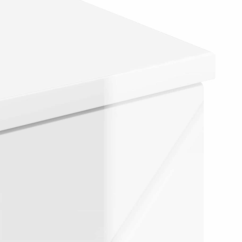 Bathroom Cabinet with Drawers Glossy White 30 X 35 X 80 Cm