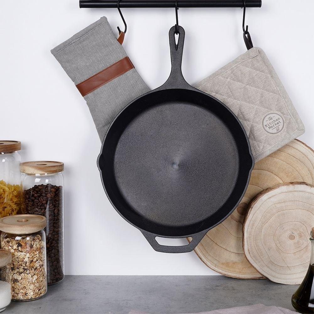 Patelnia Żeliwna Grill Ognisko do Piekarnika na Gaz Indukcję Talerz 30 cm