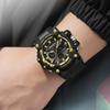 SANDA Fashion Sports Casual Electronic Man Watch Dual Digital Display Luminous Waterproof Multi-functional Watches for Men