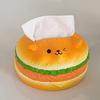 Collectible Cute Tissue Box Ornament Figure Model Hamburger Fun Tissue Box  Home Decoration