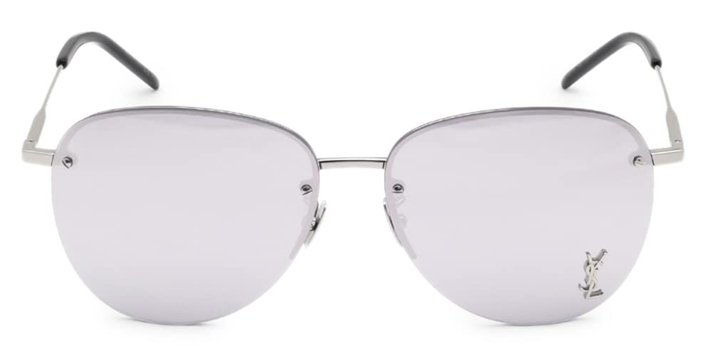SAINT LAURENT Sunglasses Unisex Mirror Lens SL328KM 002 Silver/Silver