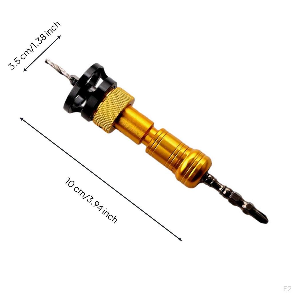 Counterbore Drill 2 in 1 tool1 Wood Bit Screw Installation Adjustable Depth Stop Set Red