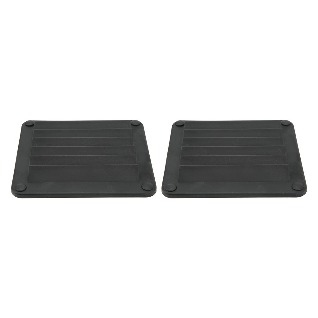 2pcs Air Vent Ventilation Opening Side Exhaust Port Rectangular Ventilation Opening Black
