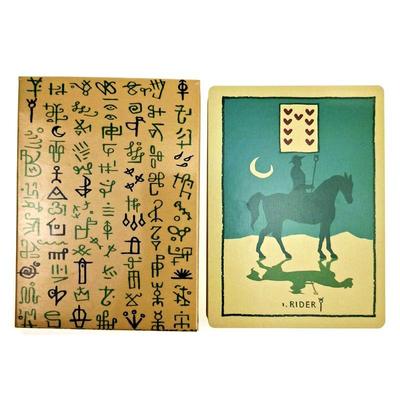 Jeu de cartes Oracle Lenormand Glyphes verts 10,4 x 7,3 cm, 40 feuilles, version anglaise