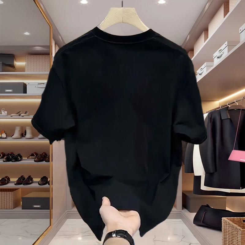Couples Cotton T-Shirt Short Sleeve Black White Tops Breathable Comfortable Soft Casual Sport Tees