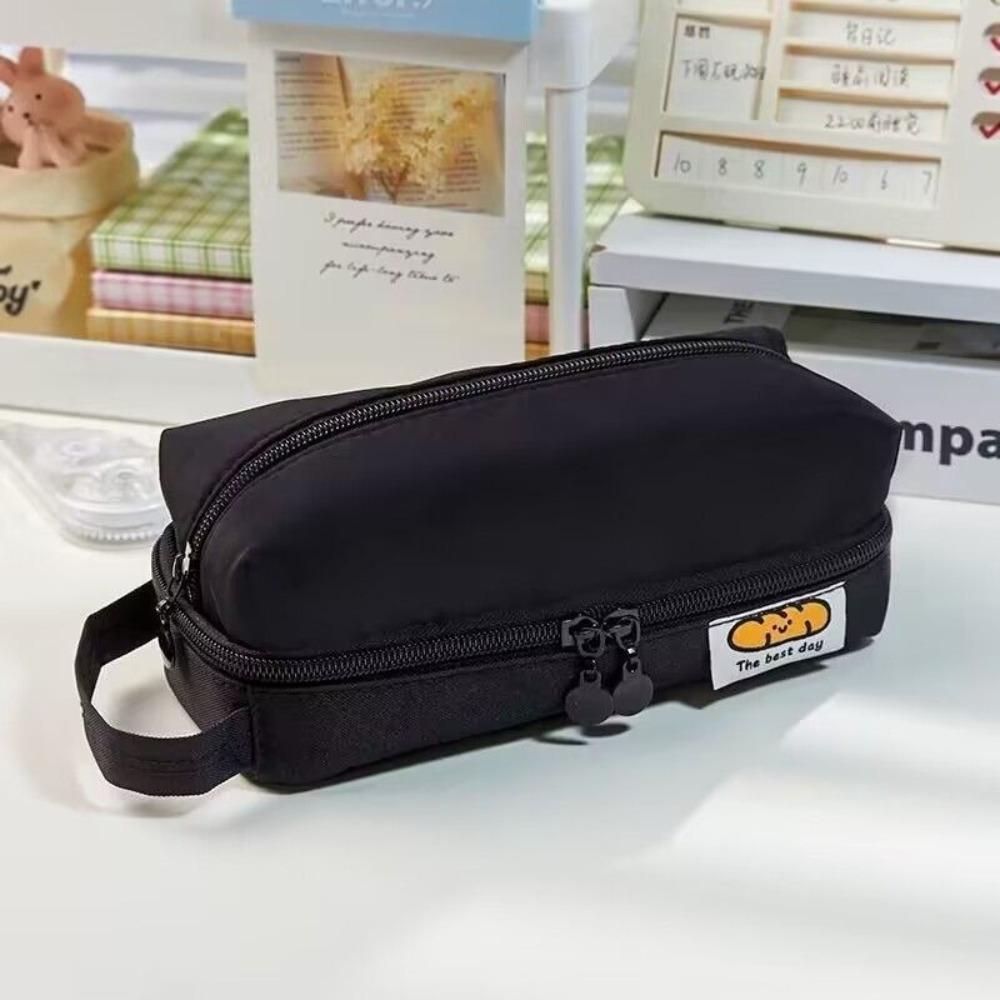 

Чорний Пенал з відкидною кришкою Коробка для ручок Багатофункціональна Сумка для канцелярського приладдя Школа Офіс чорний