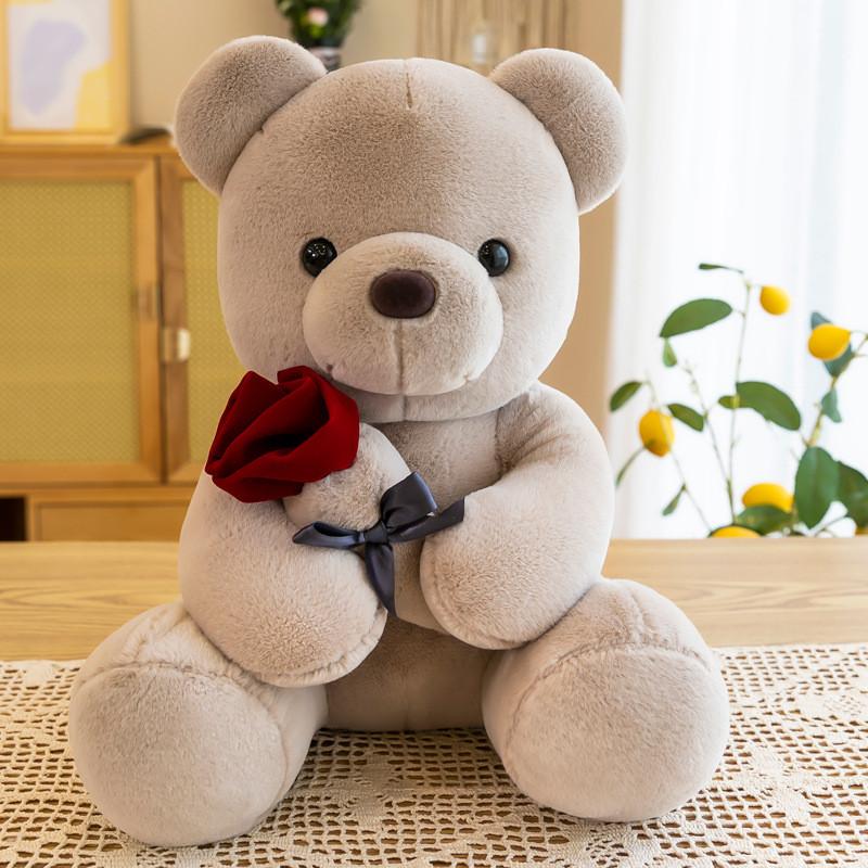 Premium Quality White Teddy Bear Plush Doll In Gift Box For Birthdays And Valentine's Day