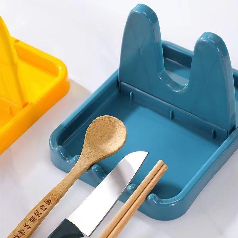 Foldable Plastic Pot Lid Rack, Multifunctional Spatula Spoon Holder, Kitchen Pan Cover Stand, Tableware Storage Organizer