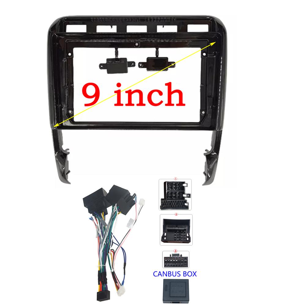For porsche 2002-2010 CAYENNE Cayenne 9INCH Car Radio Android Stereo audio screen player navigation cables Harness frame