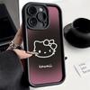 Dark Night Purple Kt Cat Suitable for Apple 14 Mobile Phone Case 13Pro Frosted 11p/12 Women's 8plus Light Luxury iPhone15