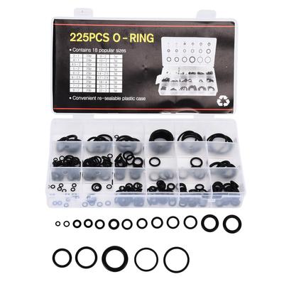225PCS Rubber Assortment Kit O Shape Sealing Gasket Washer with Case for Power Supply Control