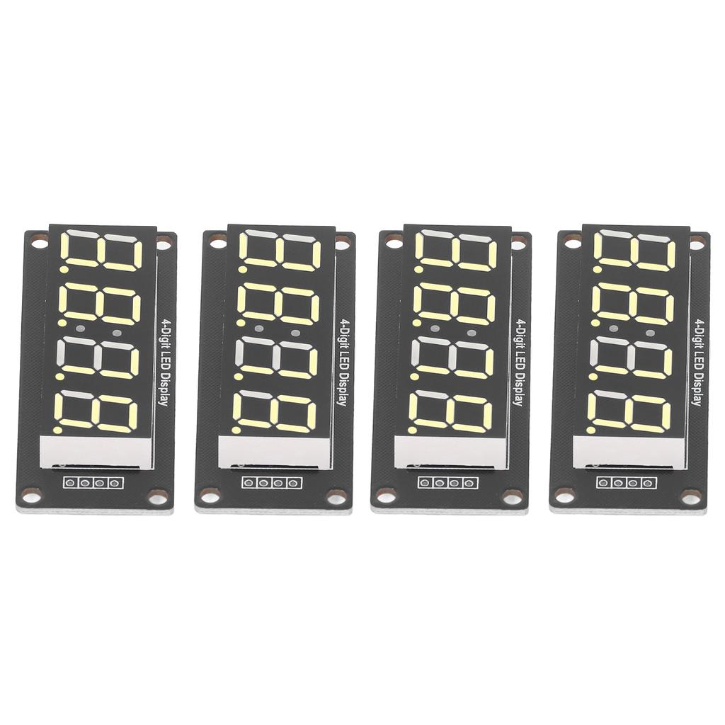 4 Set Placă Afișaj LED Tub Digital cu 4 Digiti 7 Segmente Modul Ceas TM1637 0,56in Galben MRA041E