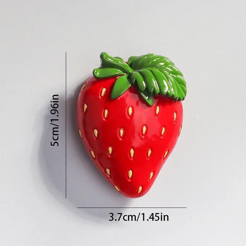 Creative Fridge Magnet Decor 3D Cute Cartoon Fruit Message Board Refrigerator Magnet Sticker for Kids Toy Gift Home Decoration