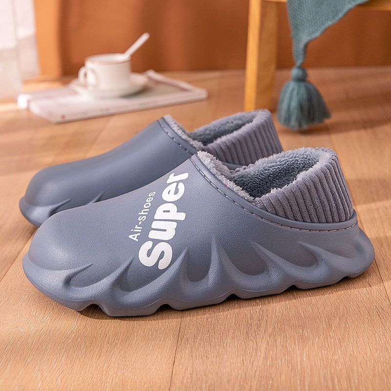 Winter House Colsony Slippers Men Slippers Waterproof Warm Men Shoes Women Couples Non Slip Plush Cotton Indoor Shoes Men