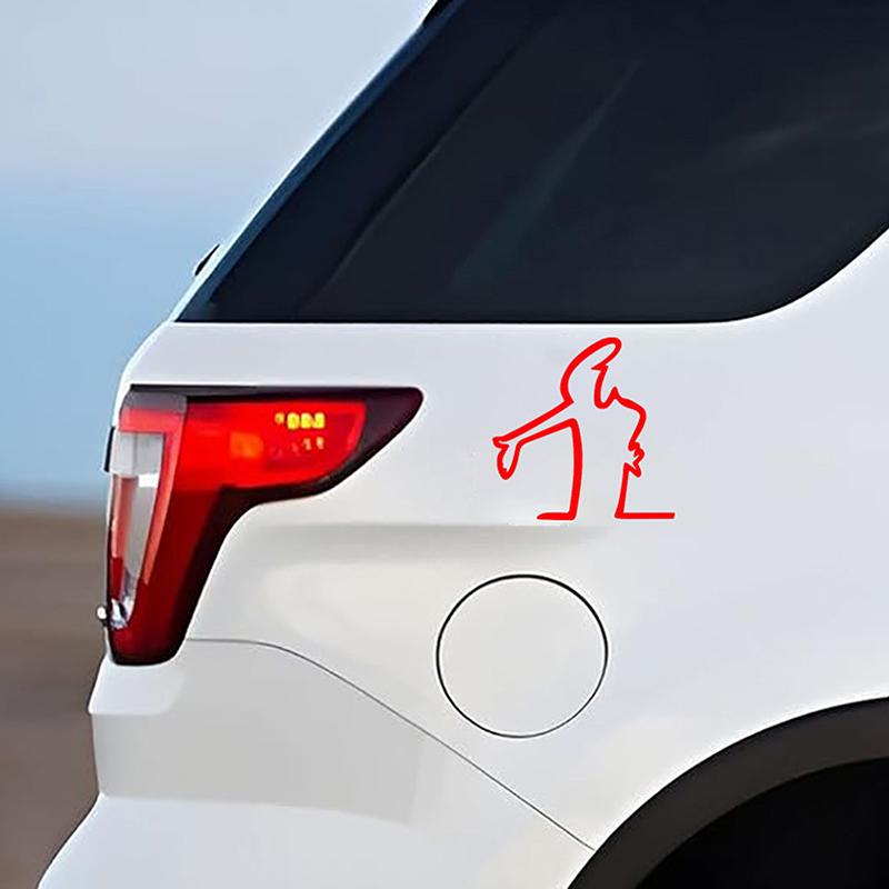 Creative Action Pose Design Vinyl Stickers Waterproof Pvc Cars Motorcycles Decorations Reflective Strong Adhesive Decals