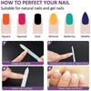 1 stücke Bunte Glas Doppelseitige Nagelfeilen Streifen Professionelle Transparent Gradienten Kristall Poliert DIY Maniküre Werkzeuge Liefert