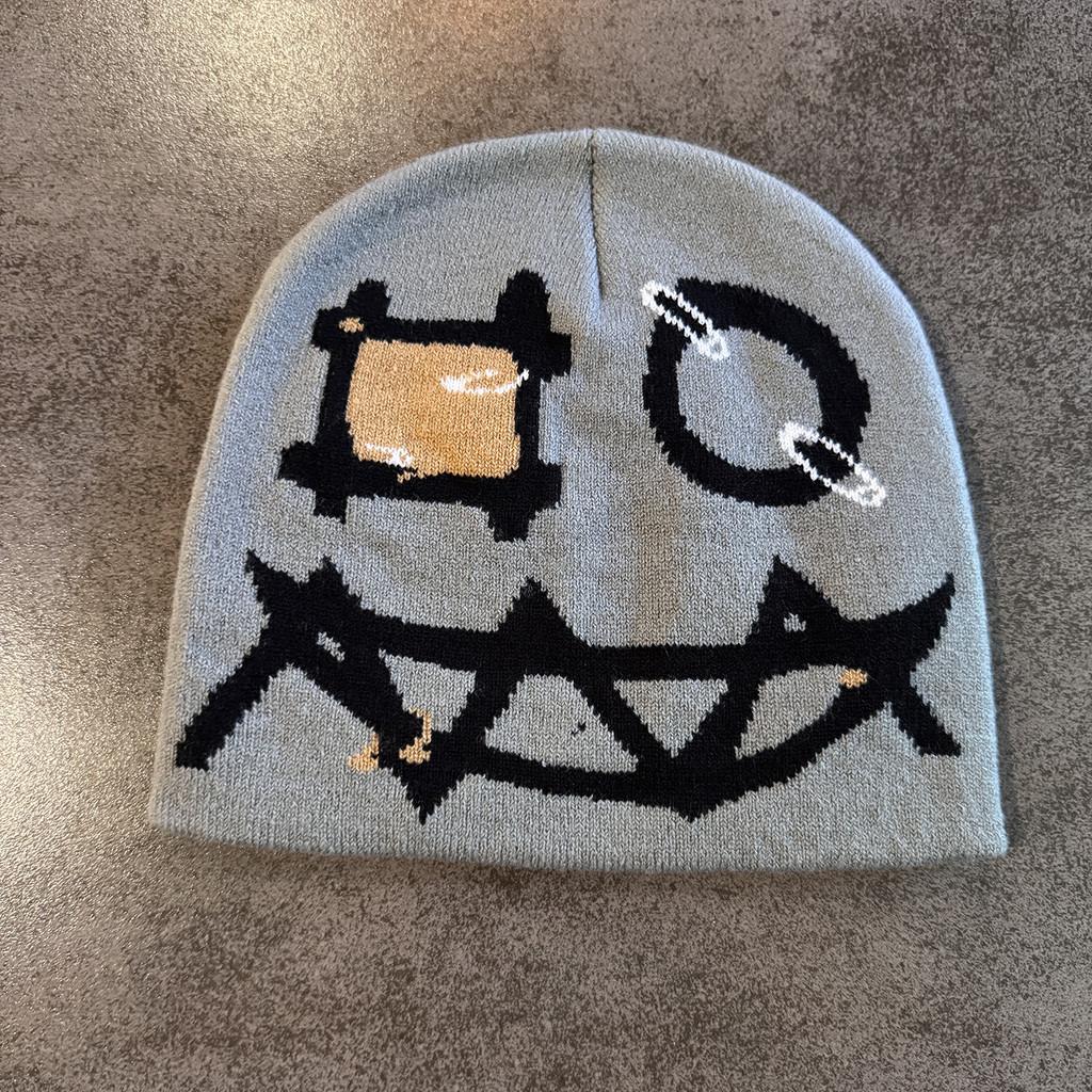 Urban Knit Fashion Hat Demon Face Knitting Pattern Teens Adults Cold Season