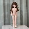 Fashion European Supermodel Nude Doll Curly Hair Dress Up 1/6 Doll Model 30cm Dark Skin Action Figure Body Children Gift