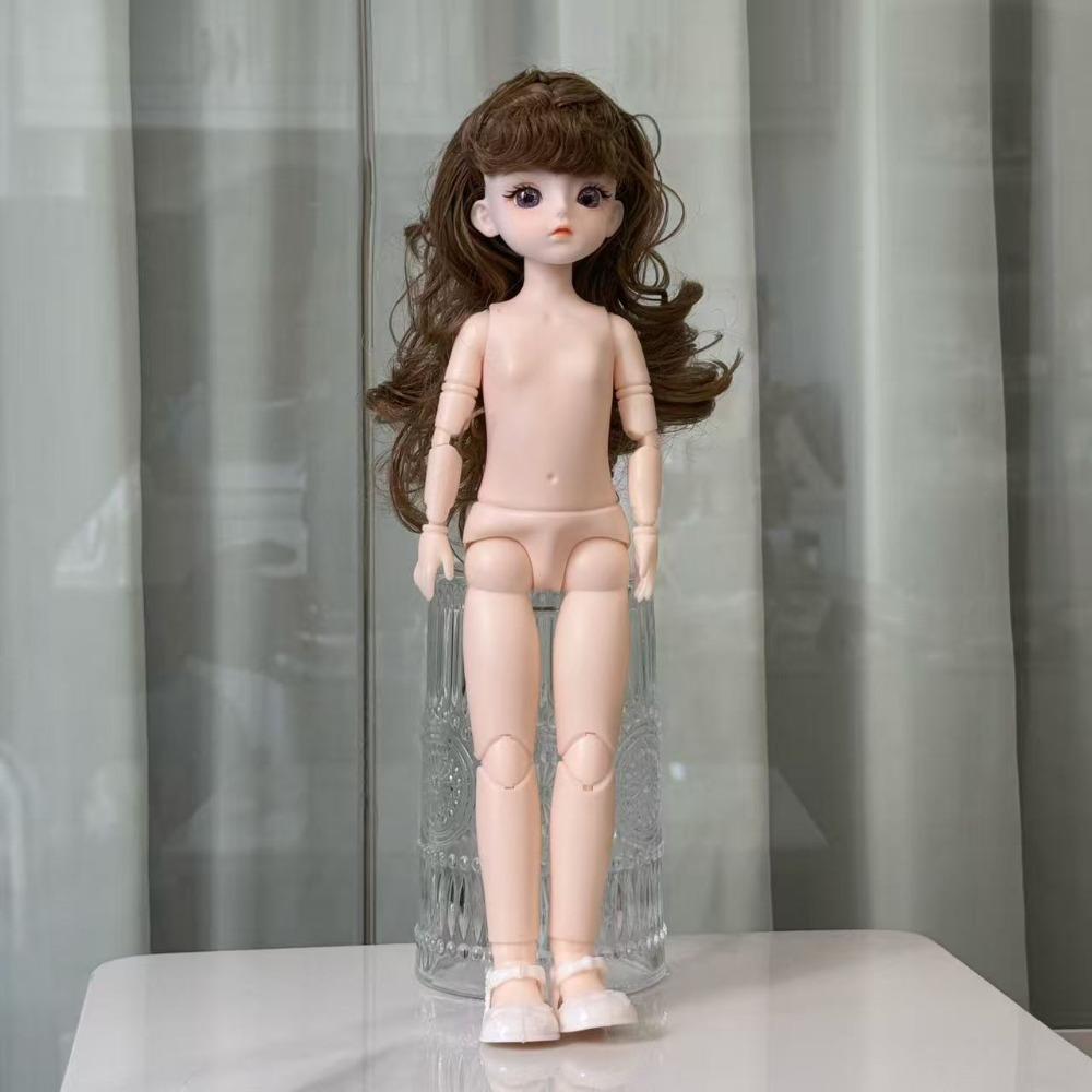 

Curly Hair 1/6 Doll Model Dark Skin Action Figure Body Girls Toy Supermodel Nude Doll DIY Toys Style 7