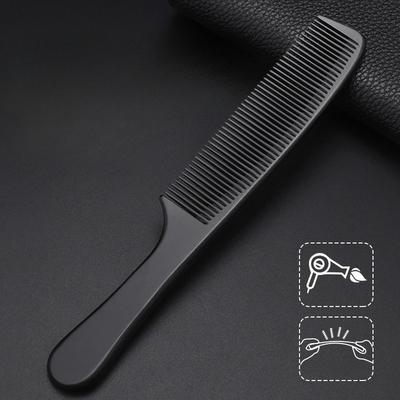 1PC Black Flattop Hair Cutting Comb Heat Resistant Hair Cutting Tool Hairdressing Hair Stylist Salon Carbon Antistatic Combs