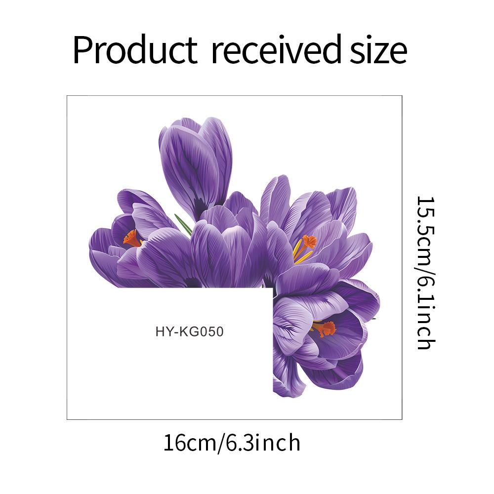 Green Plants Rose Daisies Peony Flowers Leaf Switch Stickers Home Decoration Wall Stickers Self-adhesive