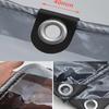 Black PVC Soft Glass Film Shade Sails Thicken Waterproof Dustproof Semi Blackout Rain Cover Balcony Rainproof Sunshade Tarpaulin