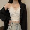 Französisches Spitzen-Träger-Westen-Top Damen Innen Sommer Design-Gefühl Text Äußerer Röhren-Top
