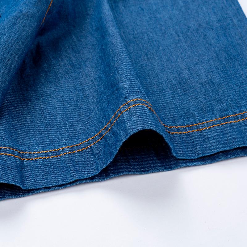 Lässiges Denim-Kurzarmhemd für Herren