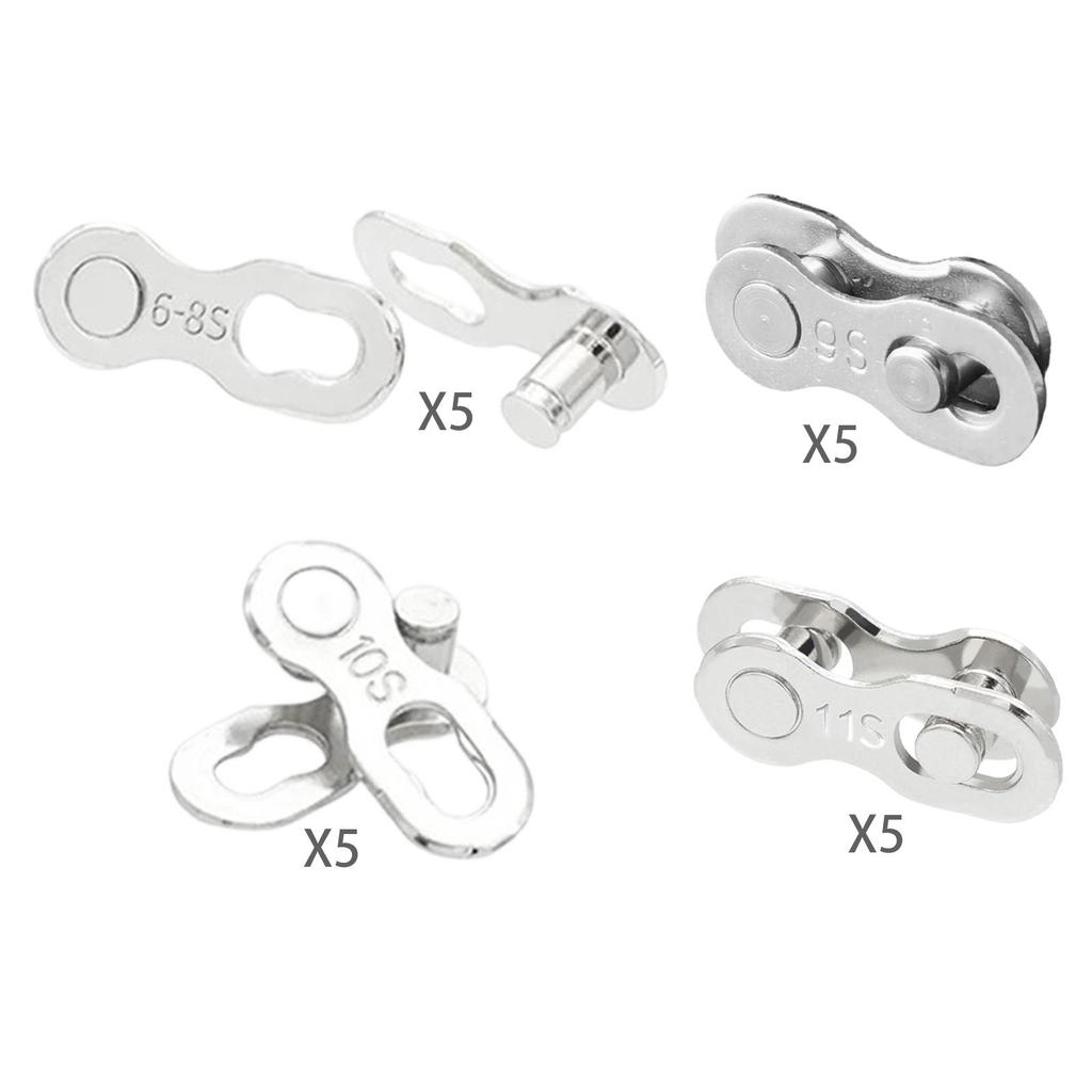 5 Pair Bike Chain Link Connector, Portable, Practical, Easy to Install Repair, Durability
