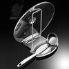 1pc Stainless Steel Pot Lid Rack Shelf With Drain Tray Bracket Punching Soup Spoon Rack With Removable Shelf Kitchen Accessories