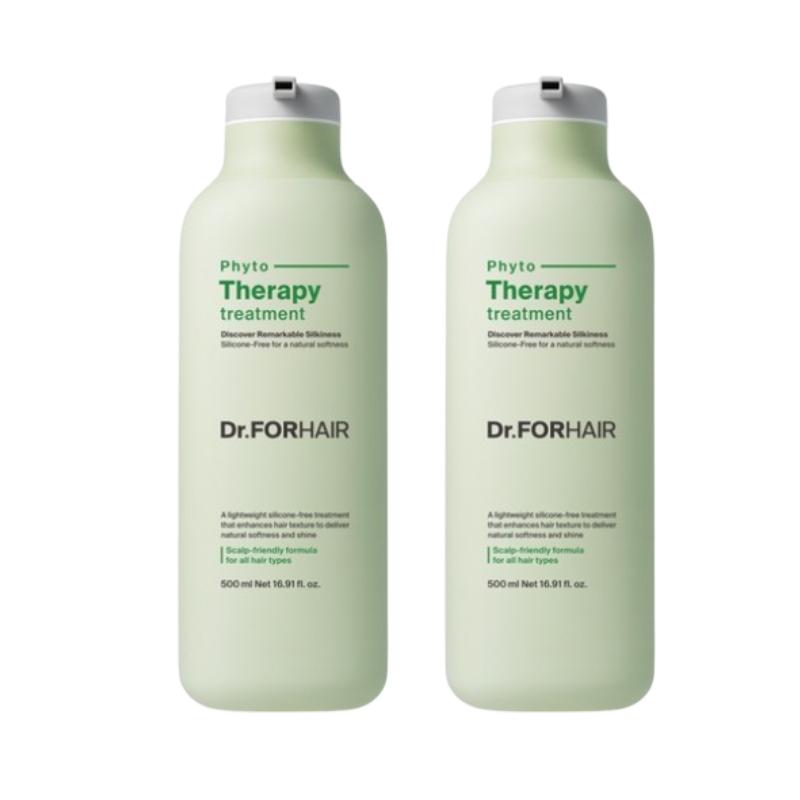 Dr.FORHAIR Phytotherapy Sensitive Scalp Hair Treatment 500ml × 2 | Mild Acidic pH, Plant-Based Oil Nourishing Care 500ml x 2